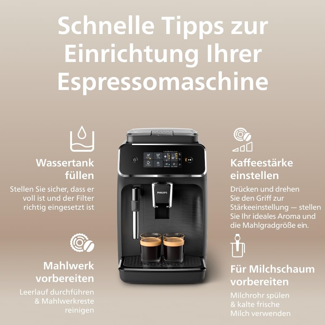 Philips 2200 Espresso Vollautomat – Schwarz