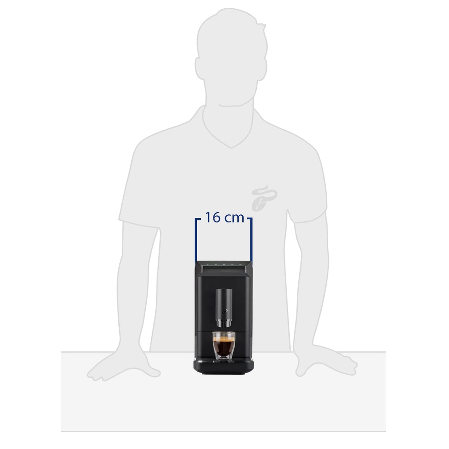 Tchibo Esperto Mini Espresso Kaffeevollautomat – 16 cm